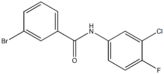 3-bromo-N-(3-chloro-4-fluorophenyl)benzamide Struktur