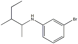 3-bromo-N-(3-methylpentan-2-yl)aniline Struktur