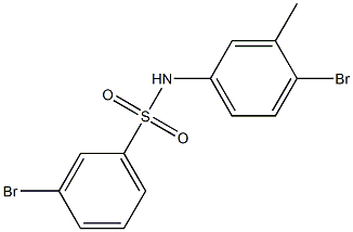 3-bromo-N-(4-bromo-3-methylphenyl)benzene-1-sulfonamide Struktur