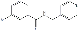 3-bromo-N-(pyridin-4-ylmethyl)benzamide Struktur