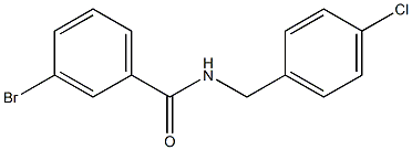 3-bromo-N-[(4-chlorophenyl)methyl]benzamide Struktur