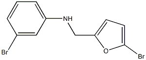 3-bromo-N-[(5-bromofuran-2-yl)methyl]aniline Struktur