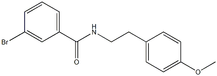 3-bromo-N-[2-(4-methoxyphenyl)ethyl]benzamide Struktur