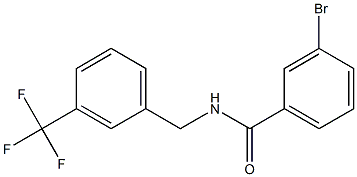 3-bromo-N-{[3-(trifluoromethyl)phenyl]methyl}benzamide Struktur