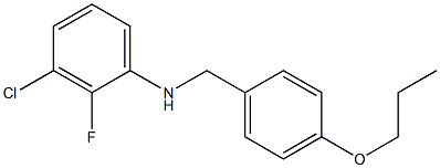 3-chloro-2-fluoro-N-[(4-propoxyphenyl)methyl]aniline Struktur