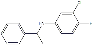 3-chloro-4-fluoro-N-(1-phenylethyl)aniline Struktur