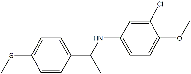 3-chloro-4-methoxy-N-{1-[4-(methylsulfanyl)phenyl]ethyl}aniline Struktur