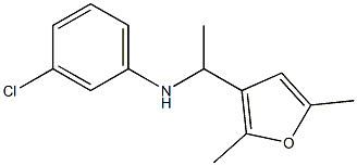 3-chloro-N-[1-(2,5-dimethylfuran-3-yl)ethyl]aniline Struktur