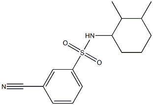 3-cyano-N-(2,3-dimethylcyclohexyl)benzene-1-sulfonamide Struktur