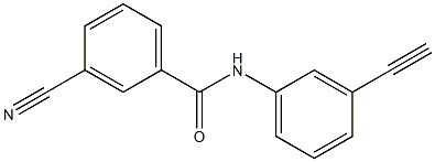 3-cyano-N-(3-ethynylphenyl)benzamide Struktur