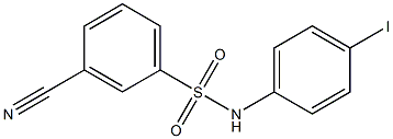 3-cyano-N-(4-iodophenyl)benzene-1-sulfonamide Struktur