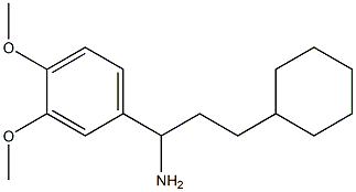 3-cyclohexyl-1-(3,4-dimethoxyphenyl)propan-1-amine Struktur