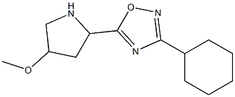 3-cyclohexyl-5-(4-methoxypyrrolidin-2-yl)-1,2,4-oxadiazole Struktur