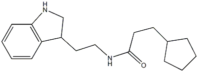 3-cyclopentyl-N-[2-(2,3-dihydro-1H-indol-3-yl)ethyl]propanamide Struktur