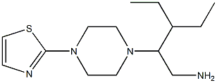 3-ethyl-2-[4-(1,3-thiazol-2-yl)piperazin-1-yl]pentan-1-amine Struktur