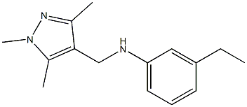 3-ethyl-N-[(1,3,5-trimethyl-1H-pyrazol-4-yl)methyl]aniline Struktur