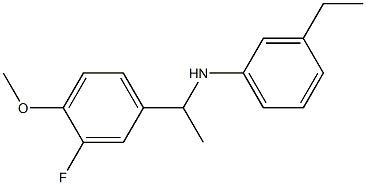 3-ethyl-N-[1-(3-fluoro-4-methoxyphenyl)ethyl]aniline Struktur