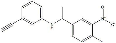 3-ethynyl-N-[1-(4-methyl-3-nitrophenyl)ethyl]aniline Struktur