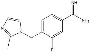 3-fluoro-4-[(2-methyl-1H-imidazol-1-yl)methyl]benzenecarboximidamide Struktur