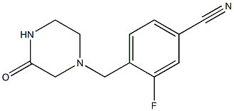 3-fluoro-4-[(3-oxopiperazin-1-yl)methyl]benzonitrile Struktur