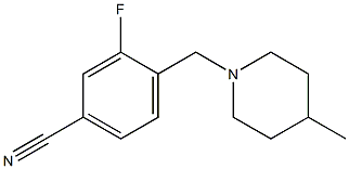 3-fluoro-4-[(4-methylpiperidin-1-yl)methyl]benzonitrile Struktur