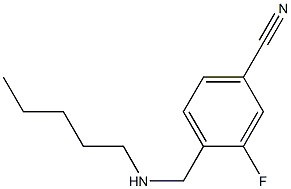 3-fluoro-4-[(pentylamino)methyl]benzonitrile Struktur