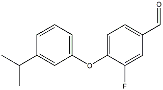 3-fluoro-4-[3-(propan-2-yl)phenoxy]benzaldehyde Struktur