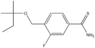 3-fluoro-4-{[(2-methylbutan-2-yl)oxy]methyl}benzene-1-carbothioamide Struktur