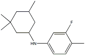 3-fluoro-4-methyl-N-(3,3,5-trimethylcyclohexyl)aniline Struktur