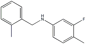 3-fluoro-4-methyl-N-[(2-methylphenyl)methyl]aniline Struktur