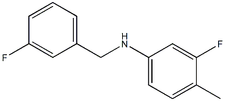 3-fluoro-N-[(3-fluorophenyl)methyl]-4-methylaniline Struktur