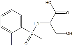 3-hydroxy-2-[1-(2-methylphenyl)acetamido]propanoic acid Struktur