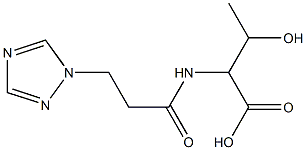 3-hydroxy-2-[3-(1H-1,2,4-triazol-1-yl)propanamido]butanoic acid Struktur