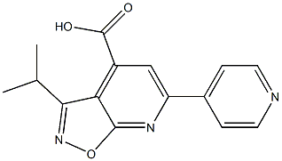 3-isopropyl-6-pyridin-4-ylisoxazolo[5,4-b]pyridine-4-carboxylic acid Struktur