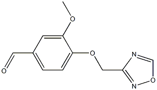 3-methoxy-4-(1,2,4-oxadiazol-3-ylmethoxy)benzaldehyde Struktur