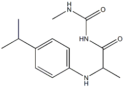 3-methyl-1-(2-{[4-(propan-2-yl)phenyl]amino}propanoyl)urea Struktur