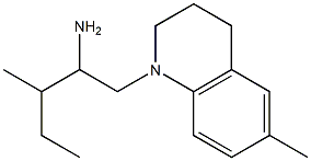 3-methyl-1-(6-methyl-1,2,3,4-tetrahydroquinolin-1-yl)pentan-2-amine Struktur