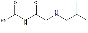 3-methyl-1-{2-[(2-methylpropyl)amino]propanoyl}urea Struktur