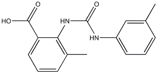 3-methyl-2-({[(3-methylphenyl)amino]carbonyl}amino)benzoic acid Struktur