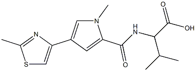 3-methyl-2-({[1-methyl-4-(2-methyl-1,3-thiazol-4-yl)-1H-pyrrol-2-yl]carbonyl}amino)butanoic acid Struktur