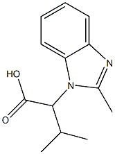 3-methyl-2-(2-methyl-1H-1,3-benzodiazol-1-yl)butanoic acid Struktur