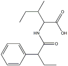 3-methyl-2-(2-phenylbutanamido)pentanoic acid Struktur