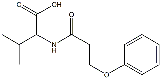 3-methyl-2-(3-phenoxypropanamido)butanoic acid Struktur