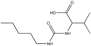 3-methyl-2-[(pentylcarbamoyl)amino]butanoic acid Struktur