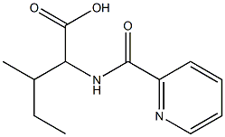 3-methyl-2-[(pyridin-2-ylcarbonyl)amino]pentanoic acid Struktur