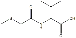 3-methyl-2-[2-(methylsulfanyl)acetamido]butanoic acid Struktur