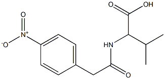 3-methyl-2-{[(4-nitrophenyl)acetyl]amino}butanoic acid Struktur