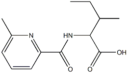 3-methyl-2-{[(6-methylpyridin-2-yl)carbonyl]amino}pentanoic acid Struktur