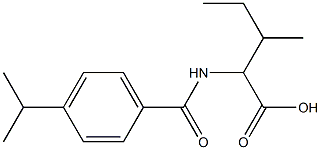 3-methyl-2-{[4-(propan-2-yl)phenyl]formamido}pentanoic acid Struktur