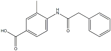 3-methyl-4-(2-phenylacetamido)benzoic acid Struktur